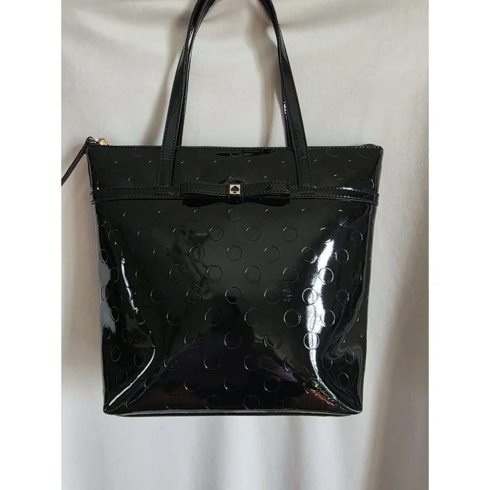 Kate Spade New York Women's Black Patent Leather Jeralyn Tote (Camellia 2014)